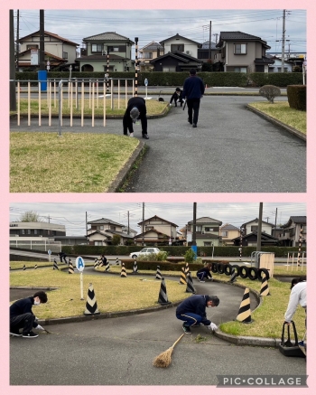 皆で除草作業